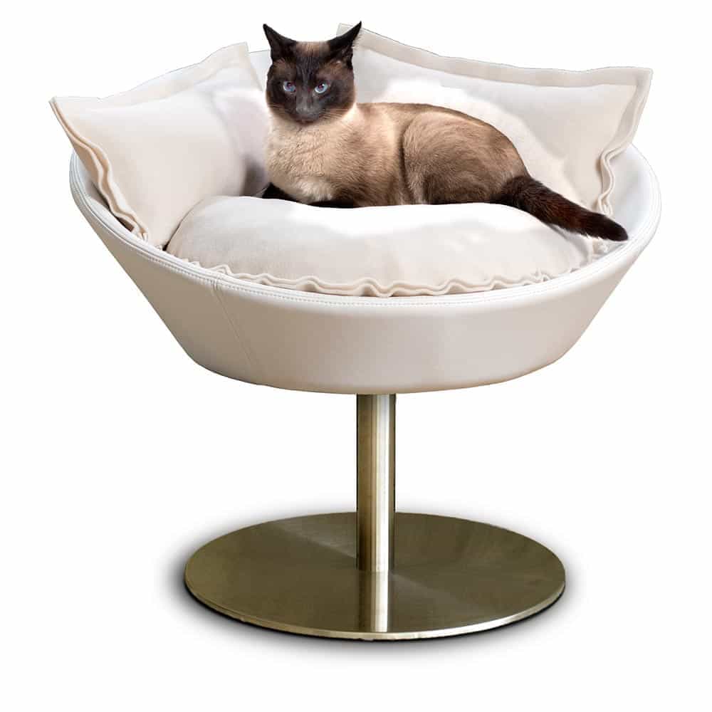 stylisches Leder Katzenbett Cosmo von pet-interiors.